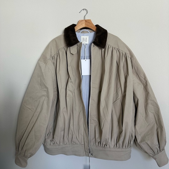 HELSA Shirred Bomber Jacket With Corduroy Collar - Picture 5 of 7